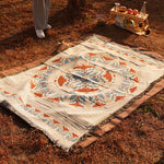 2pcs pack set 180*260cm Bohemian Picnic Blanket, Waterproof Camping Blanket, Outdoor Rug for Camping, Picnic, Beach